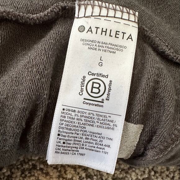 Athleta dark gray open-front cardigan size L - Picture 6 of 9